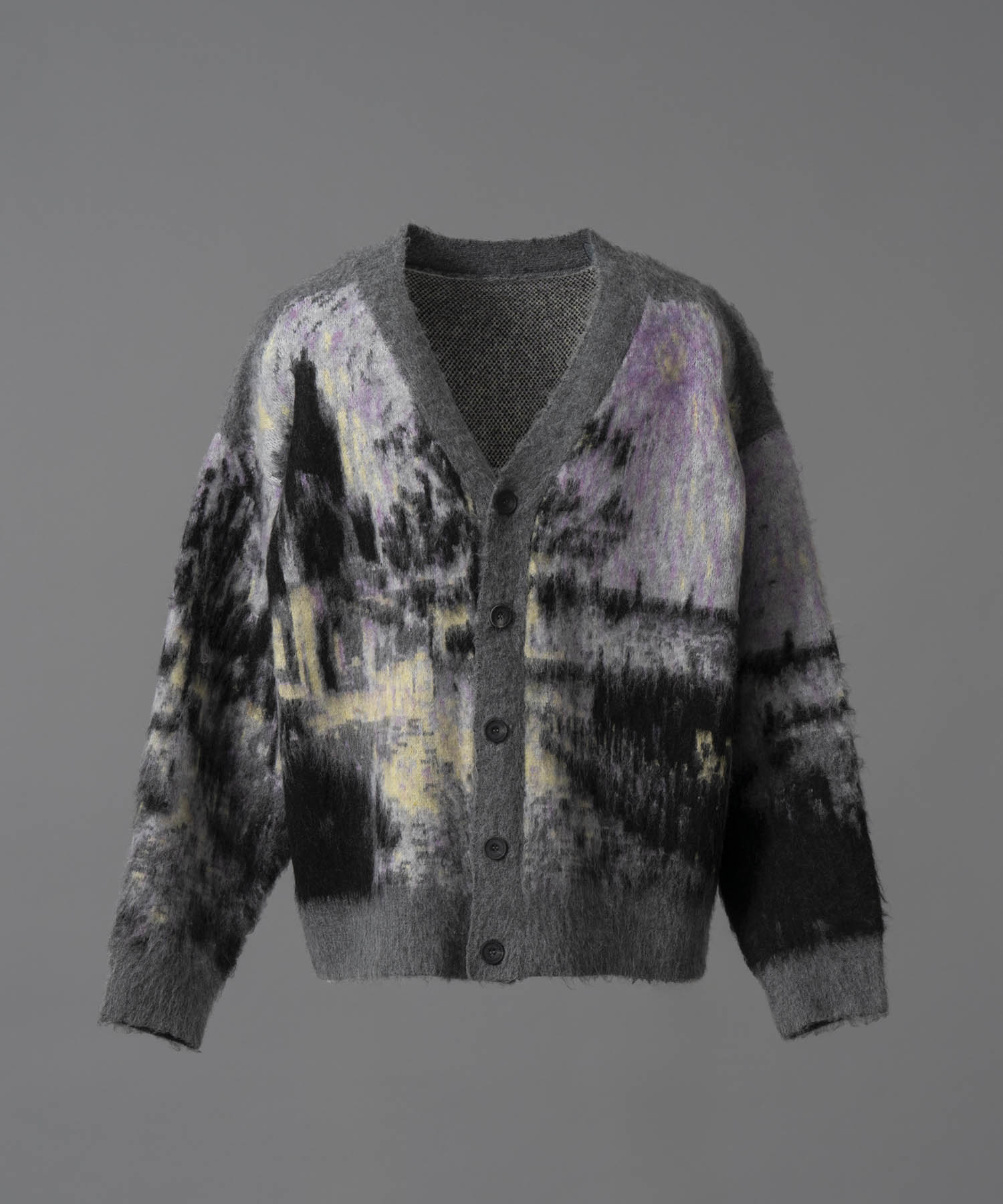 [24AW Pre-Order] Prime-Over Landscape Painting V-Neck Knit Cardigan