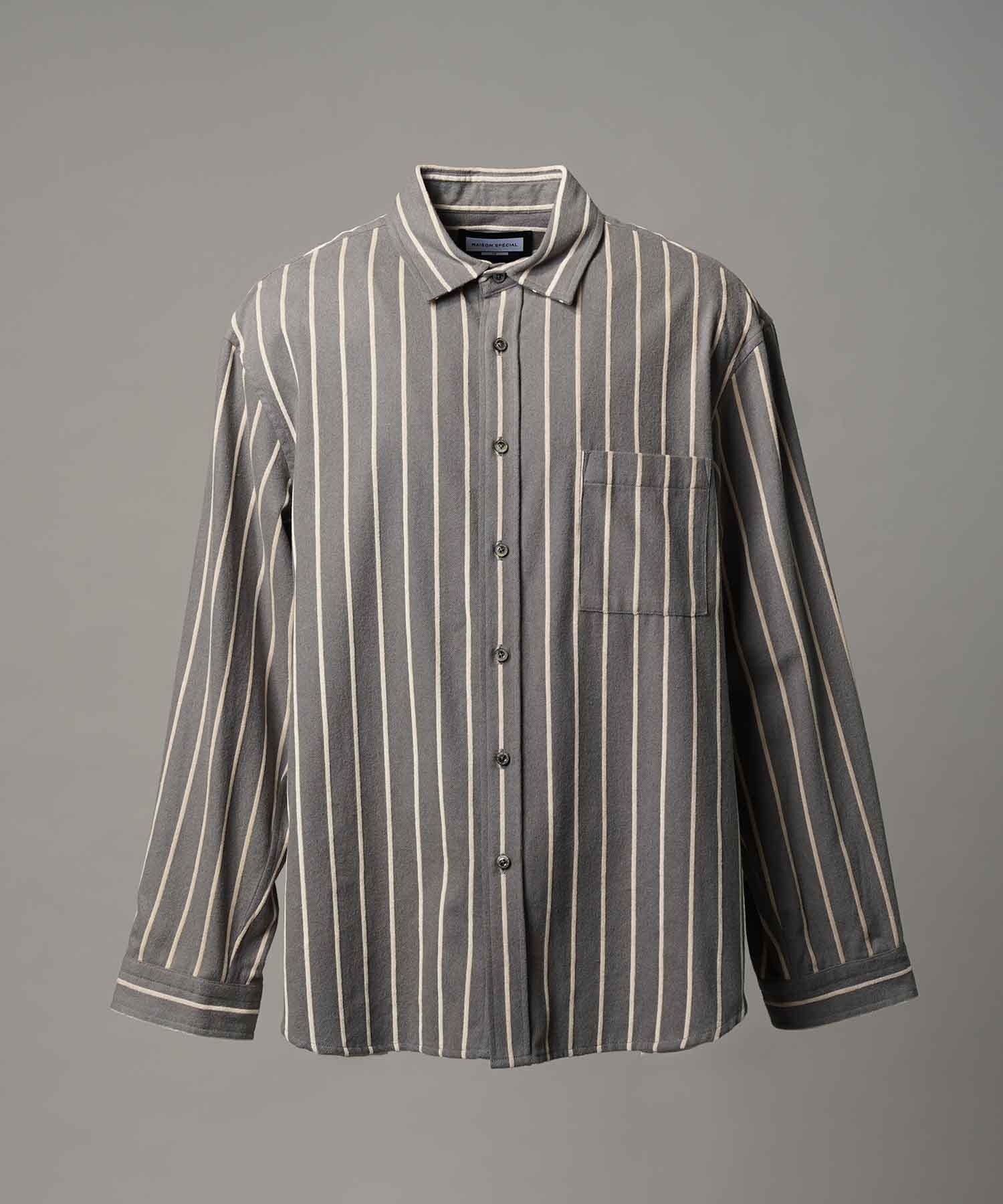 [意大利死库织物]原始的常规领绒布衬衫