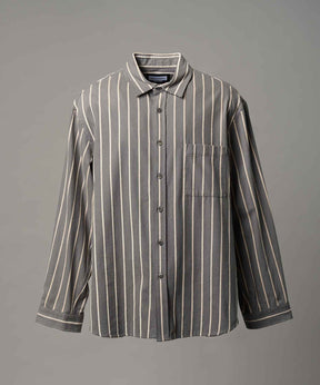 [意大利死库织物]原始的常规领绒布衬衫