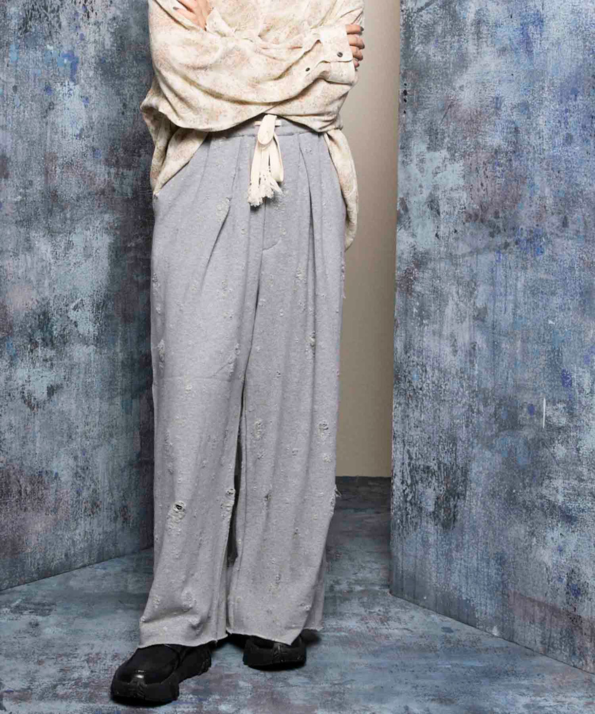 [24AW Pre-Order] Sweat Jacquard Easy Wide Pants