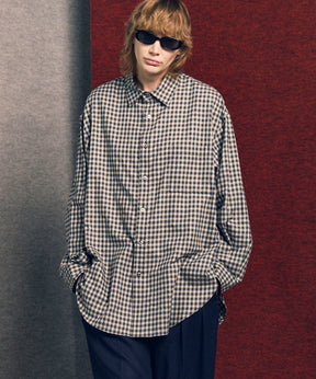 [意大利死库织物] Prime-Over常规衣领衬衫外套