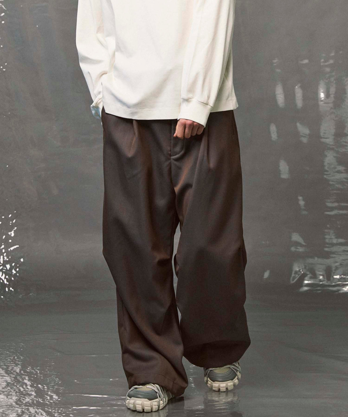 4 Colors Chambray Washable Wool Prime-Wide Snow Pants