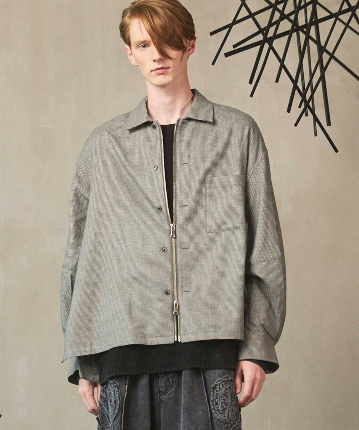 【Italian Dead Stock Fabric】Prime-Over 2way Zip Shirts