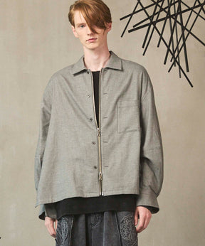 [Sales open at 12:00 on Saturday, September 13th] [Italian Dead Stock Fabric] Prime-Over 2way Zip Shirts