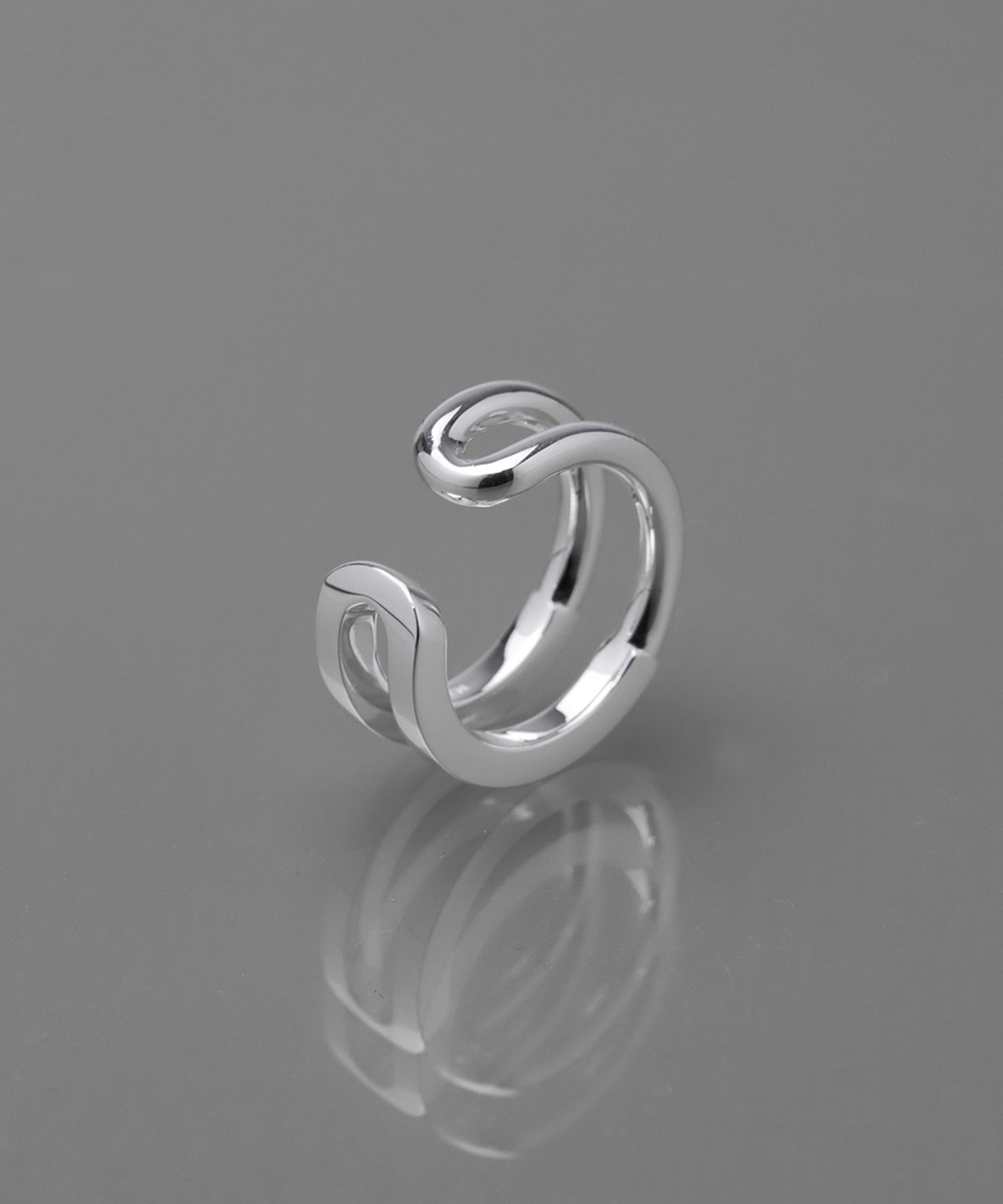 Made In YAMANASHI Jewelry】〇□ Loop Ear Cuff