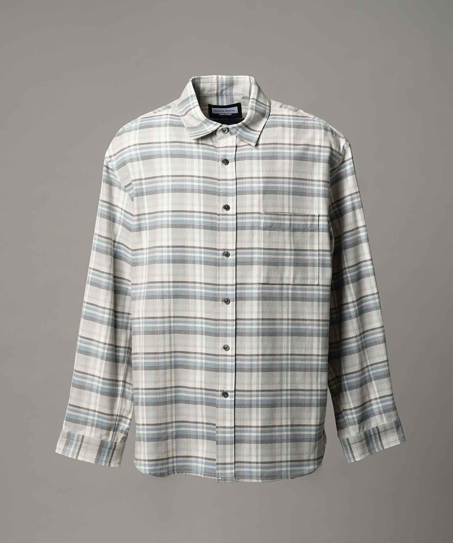 [意大利死库织物]原始的常规领绒布衬衫