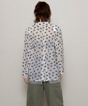 【25SPRING PRE-ORDER】Flower Pattern Sheer Jacket