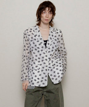 【25SPRING PRE-ORDER】Flower Pattern Sheer Jacket