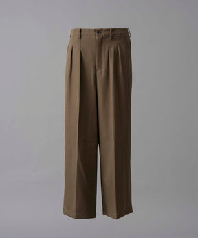 【Italian Dead Stock Fabric】Two-Tuck Wide Pants