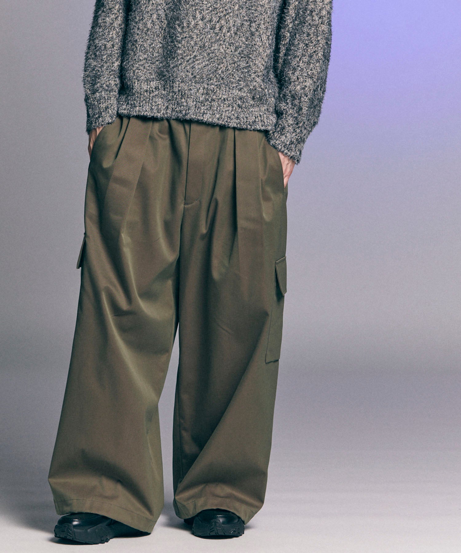 120/2/2 Suvin Cotton Gabardine Prime-Wide Cargo Pants