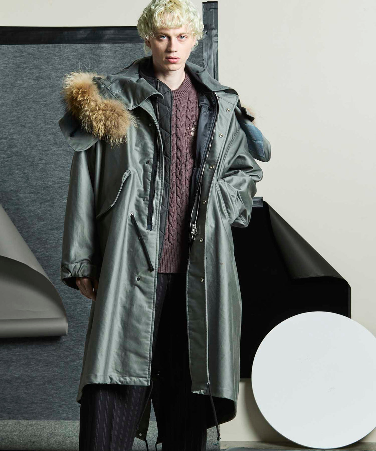 [24AW Pre-Order] SUPER140S Prime-Over Melton Balmachan Coat (Copy)