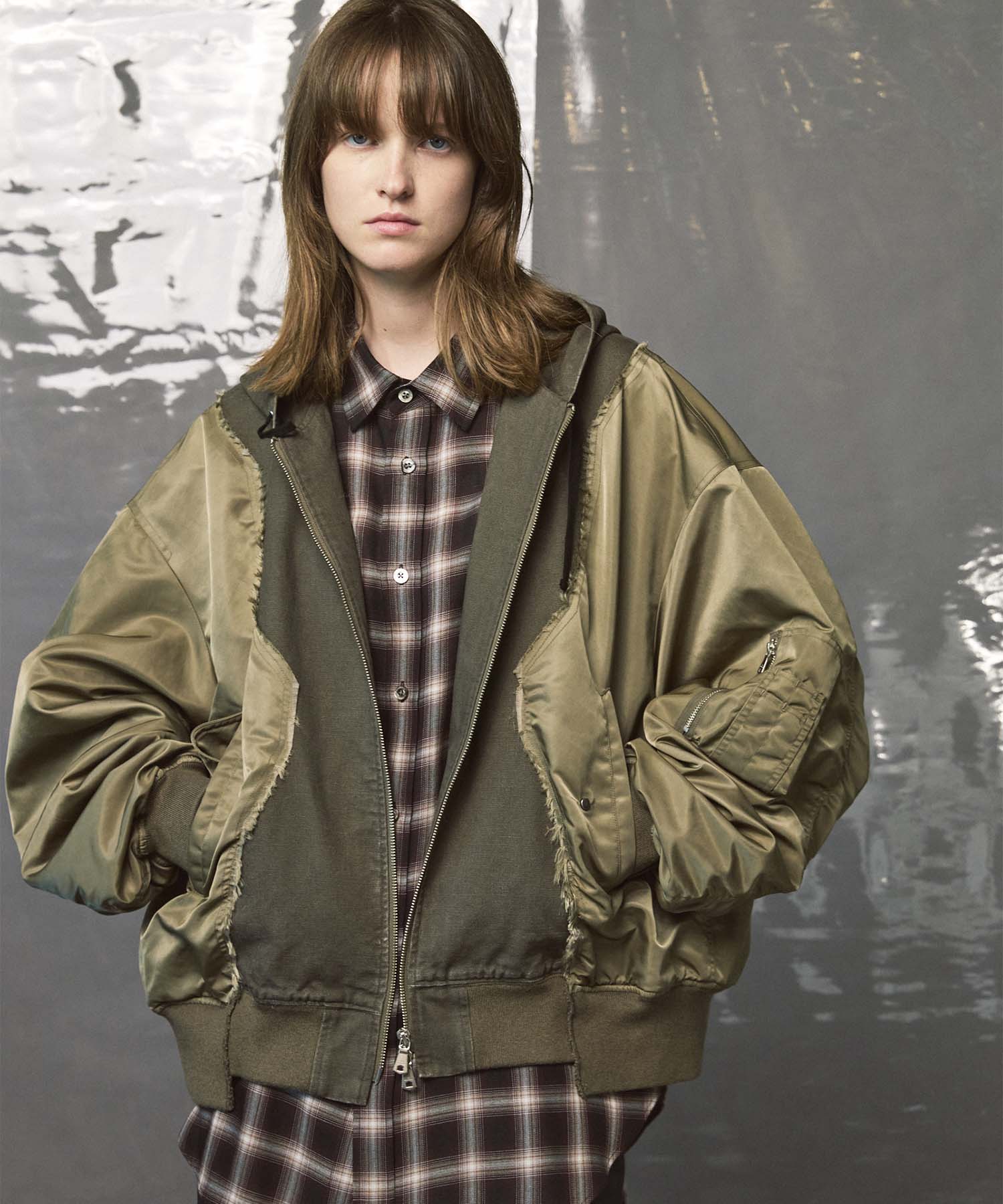 Different Material Docking Prime-Over Military Blouson