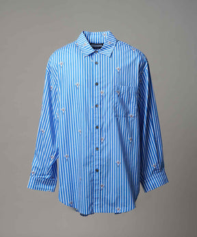 [意大利死库织物] Prime-Over常规衣领衬衫外套