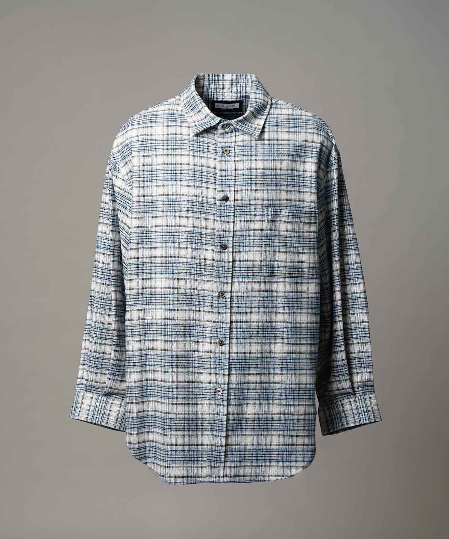 [意大利死库织物] Prime-Over常规衣领衬衫外套