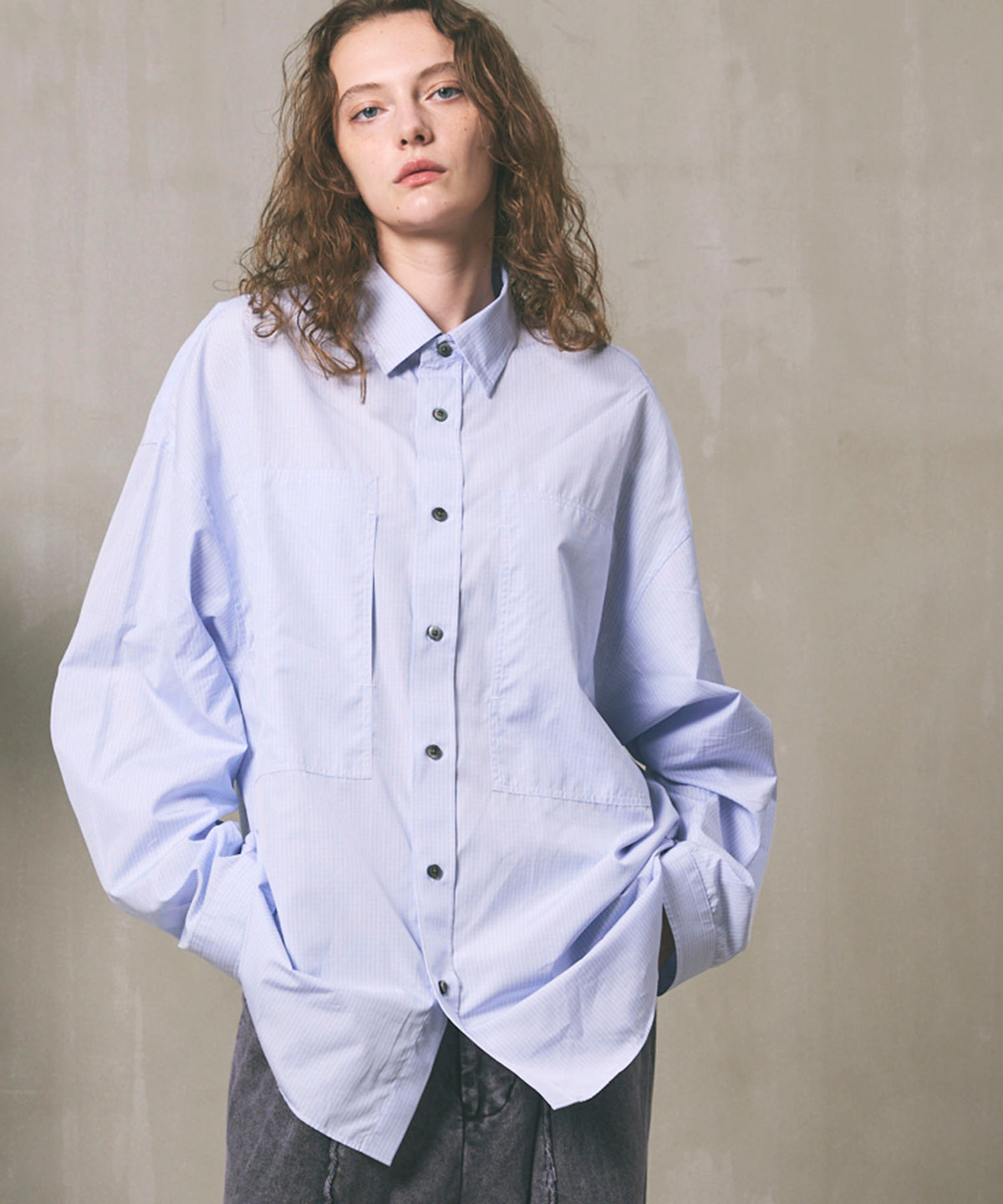 【Italian Dead Stock Fabric】Prime-Over Regular Collar Shirt