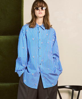 [意大利死库织物] Prime-Over常规衣领衬衫外套