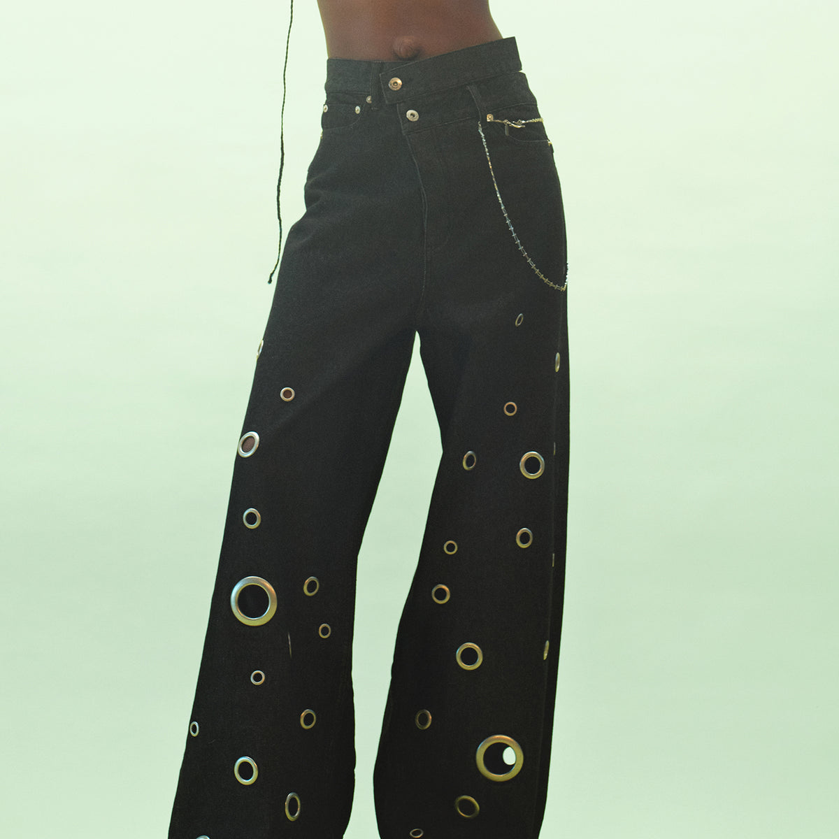 【PRE-ORDER】Eyelet Denim Pants