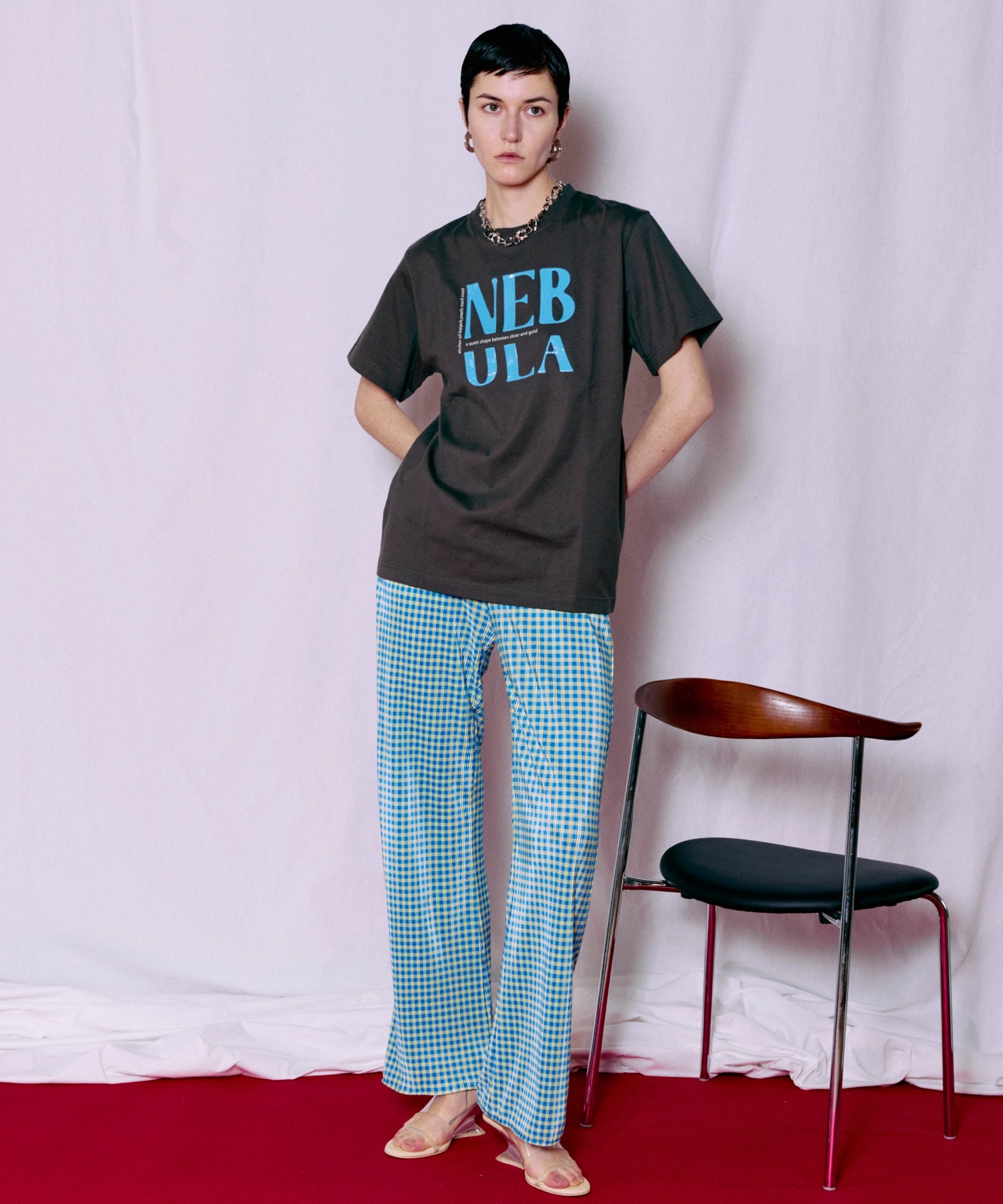 Check Pleated Pants