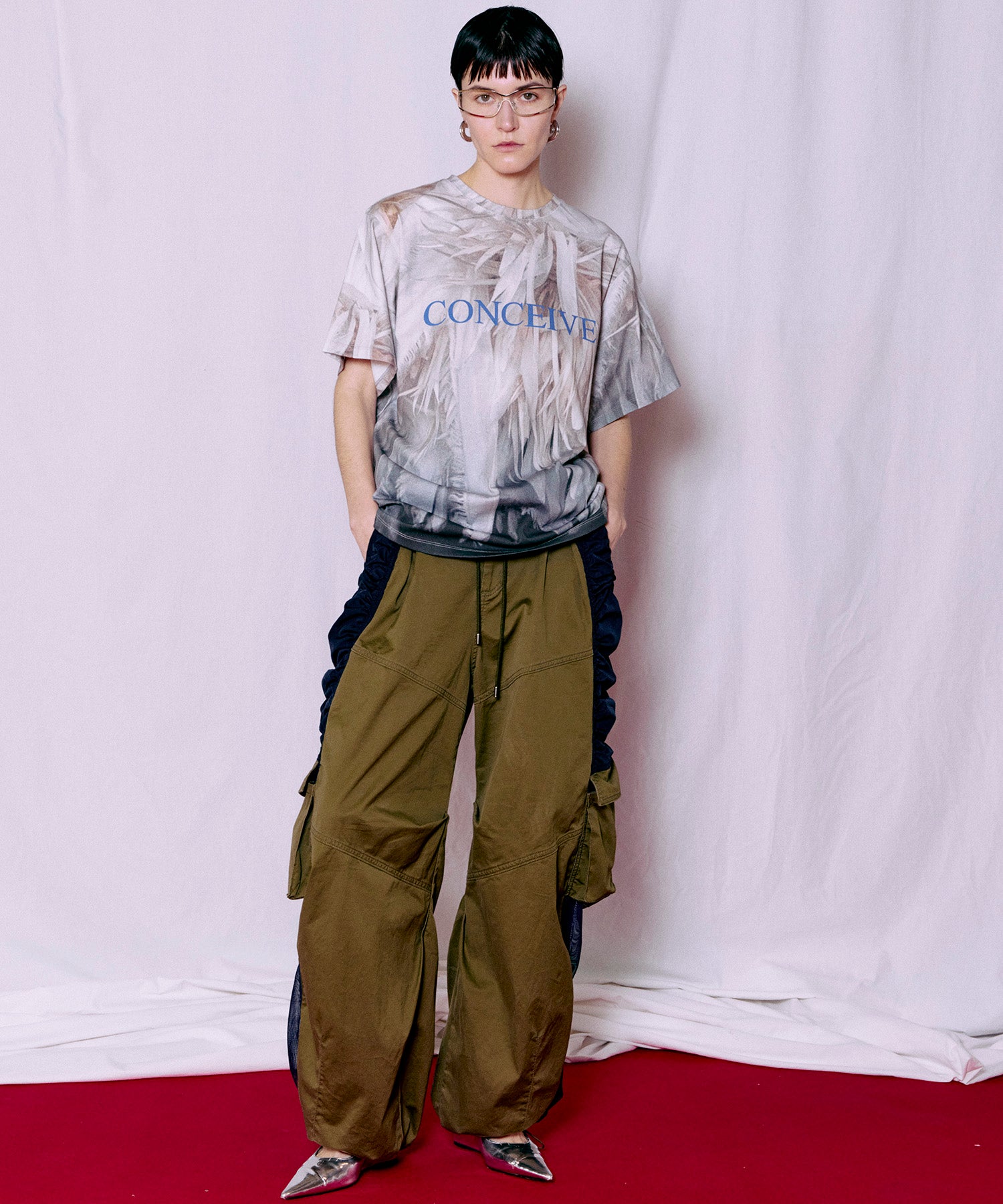 Fabric Photo Over T-Shirt