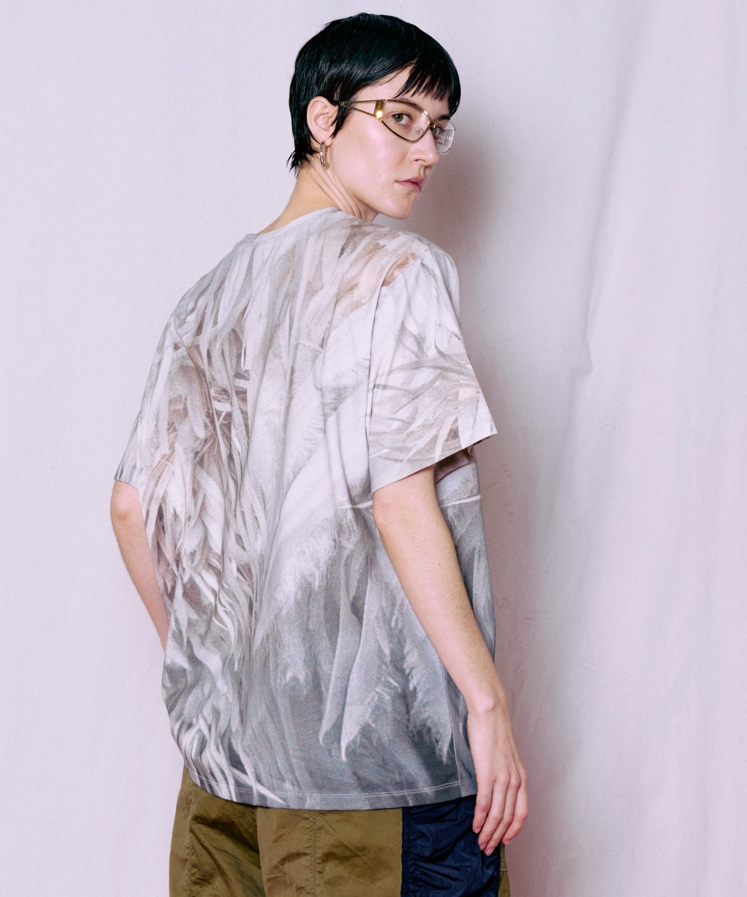 Fabric Photo Over T-Shirt