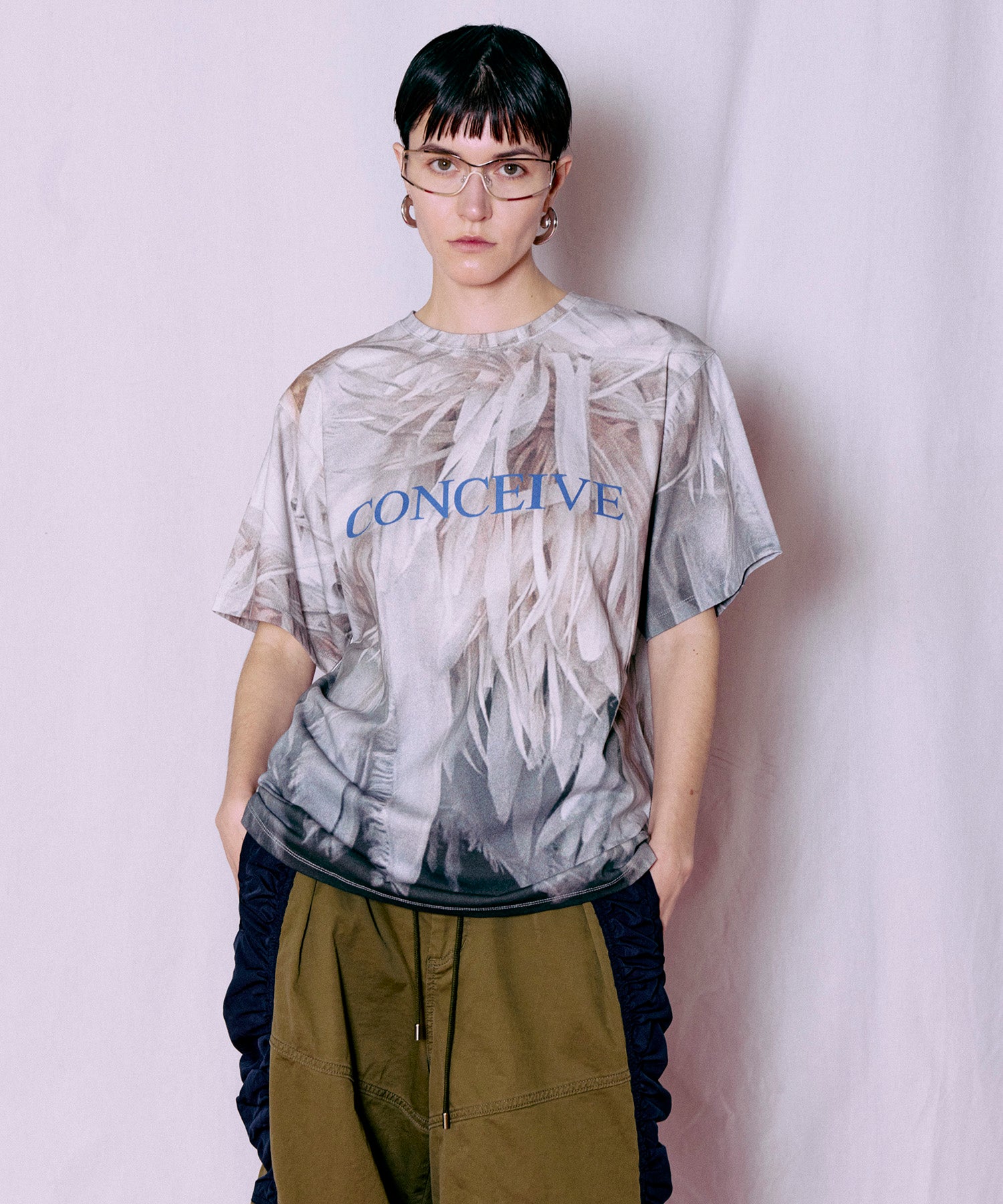 Fabric Photo Over T-Shirt