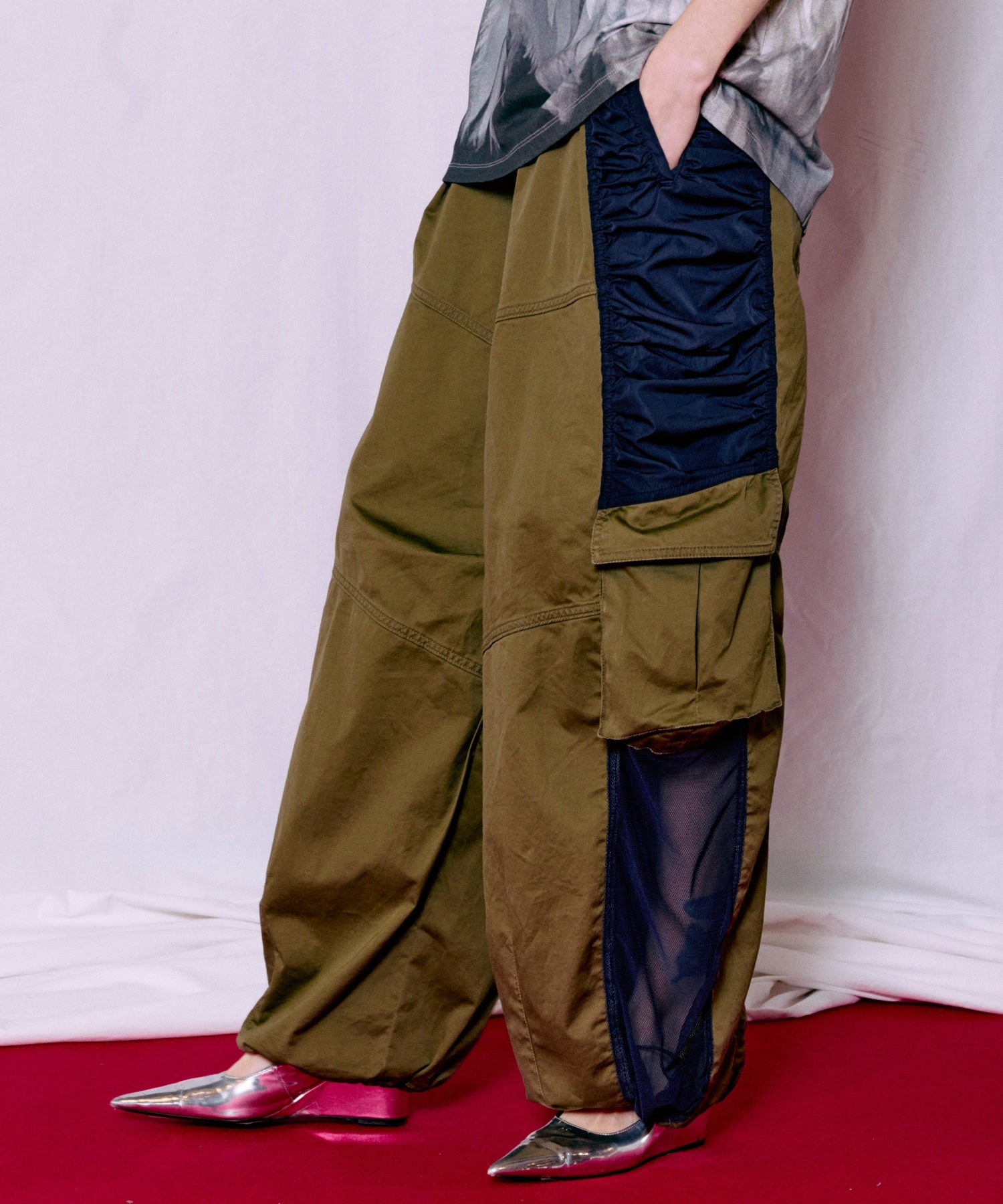 Bicolor Cargo Pants