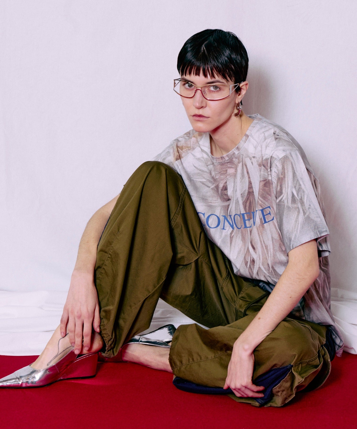 Fabric Photo Over T-Shirt