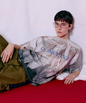Fabric Photo Over T-Shirt
