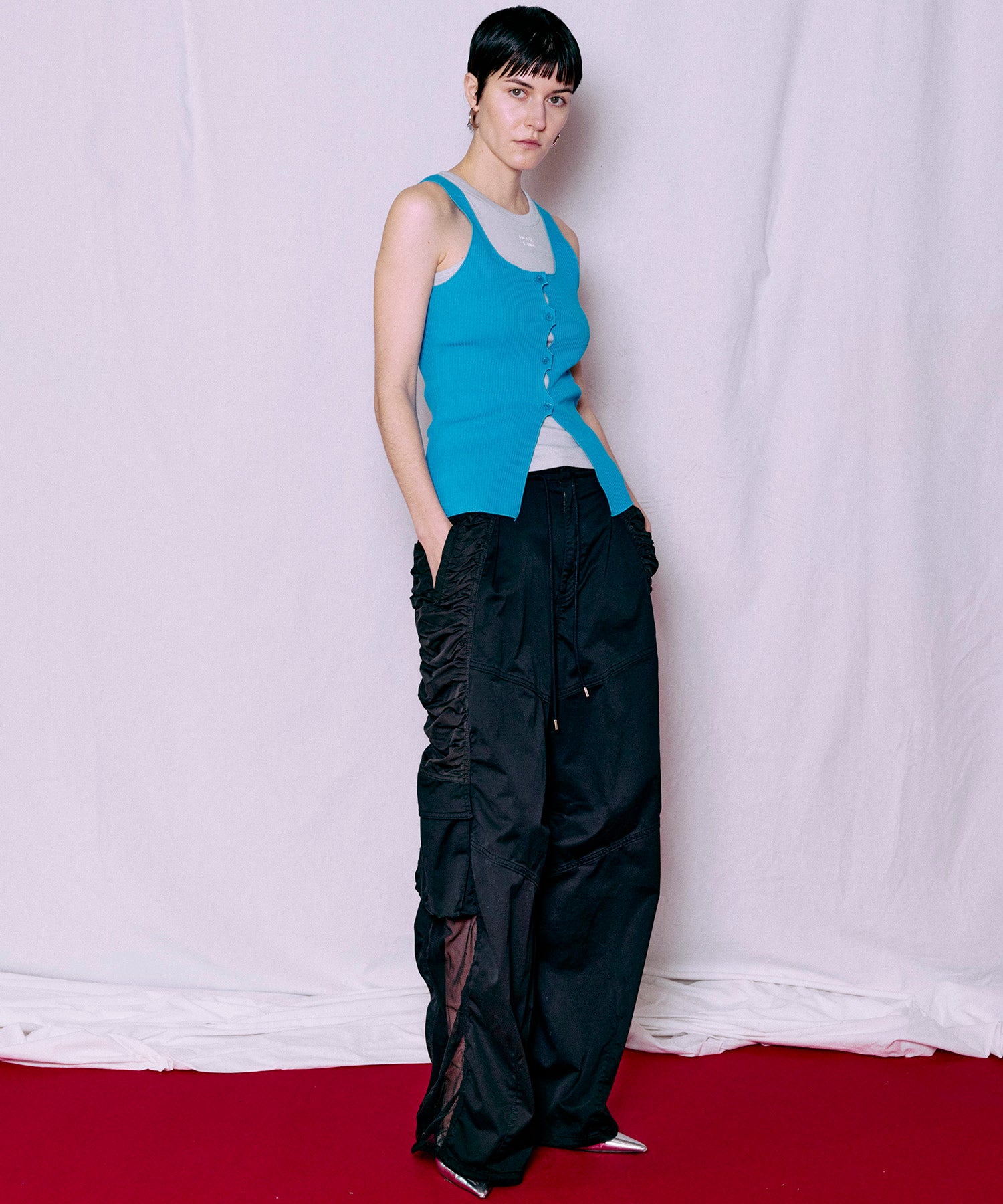 maison special トリプルレイヤードタンクトップ ブルー MAISON SPECIAL（メゾンスペシャル）の「Triple Layered Tank Top
