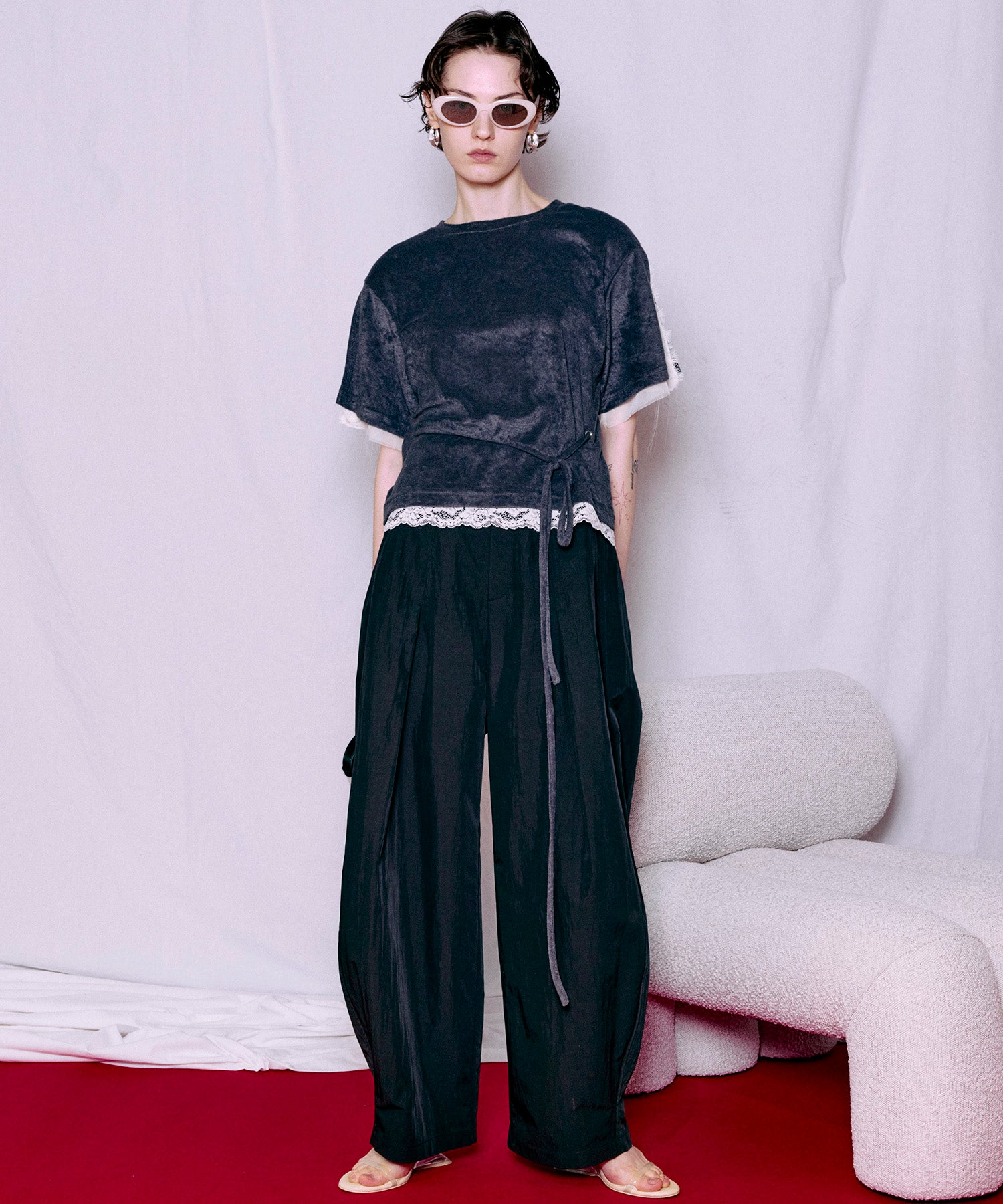 Tuck Cocoon Color Pants