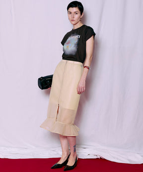 [2026Summer PRE-ORDER] Sheer Bonded Ruffle Skirt
