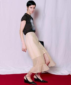 [2026Summer PRE-ORDER] Sheer Bonded Ruffle Skirt