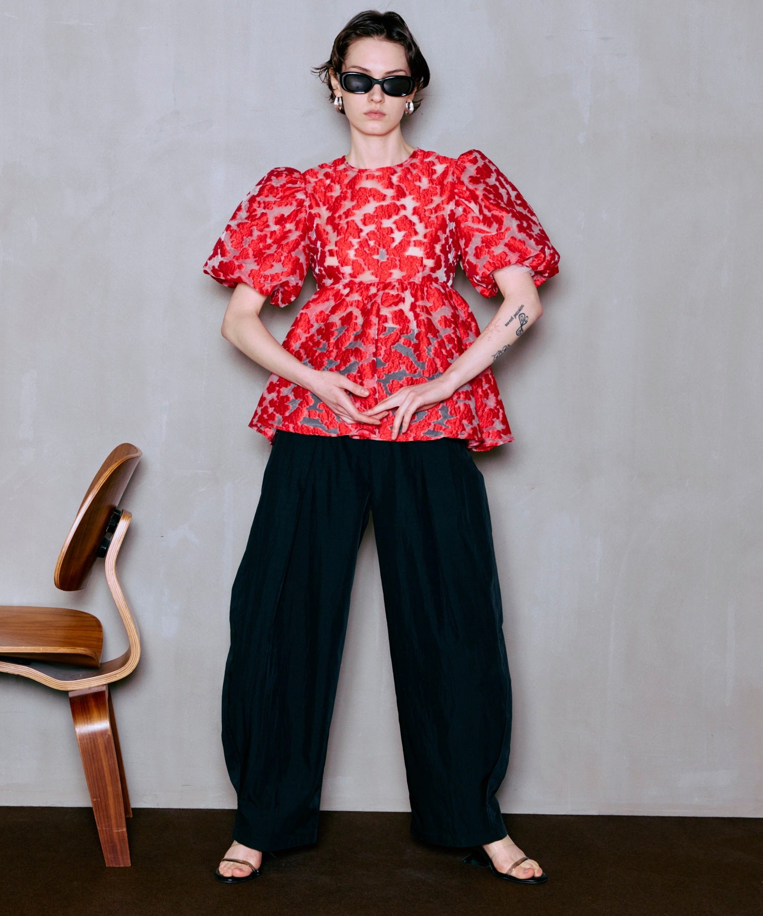 Tuck Cocoon Color Pants