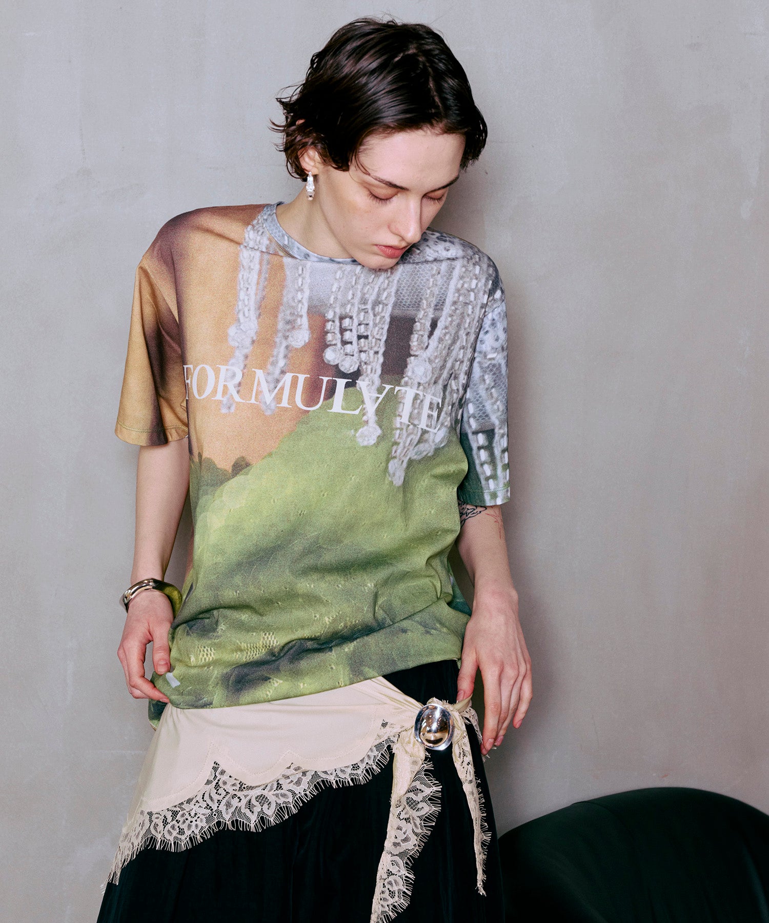 Fabric Photo Over T-Shirt