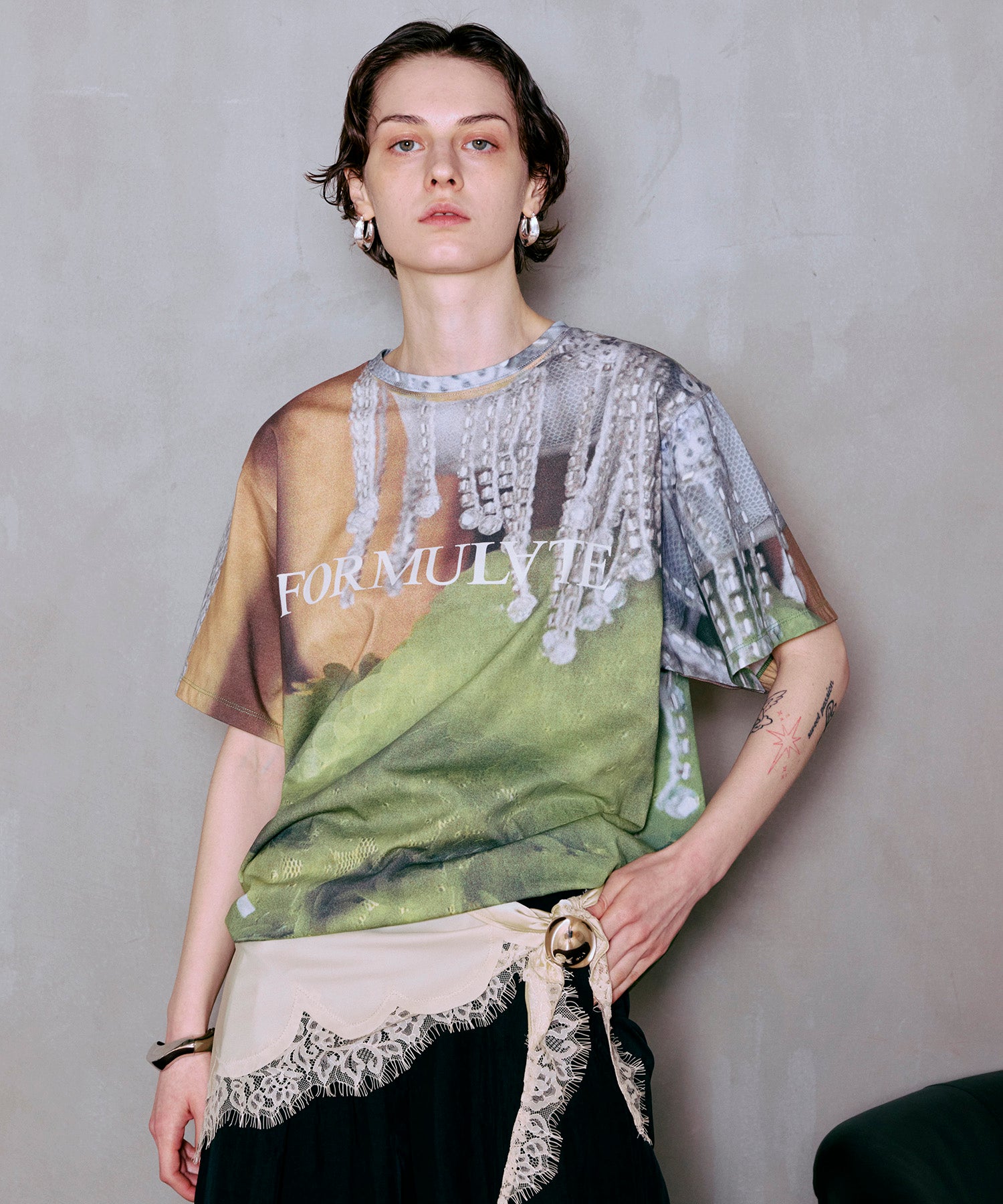 Fabric Photo Over T-Shirt