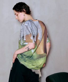 Fabric Photo Over T-Shirt