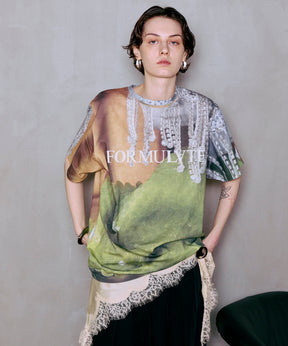 Fabric Photo Over T-Shirt