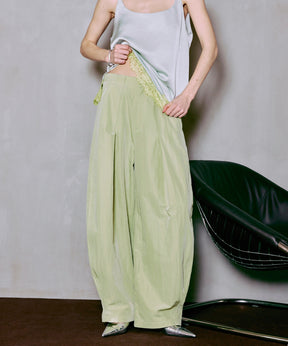 Tuck Cocoon Color Pants