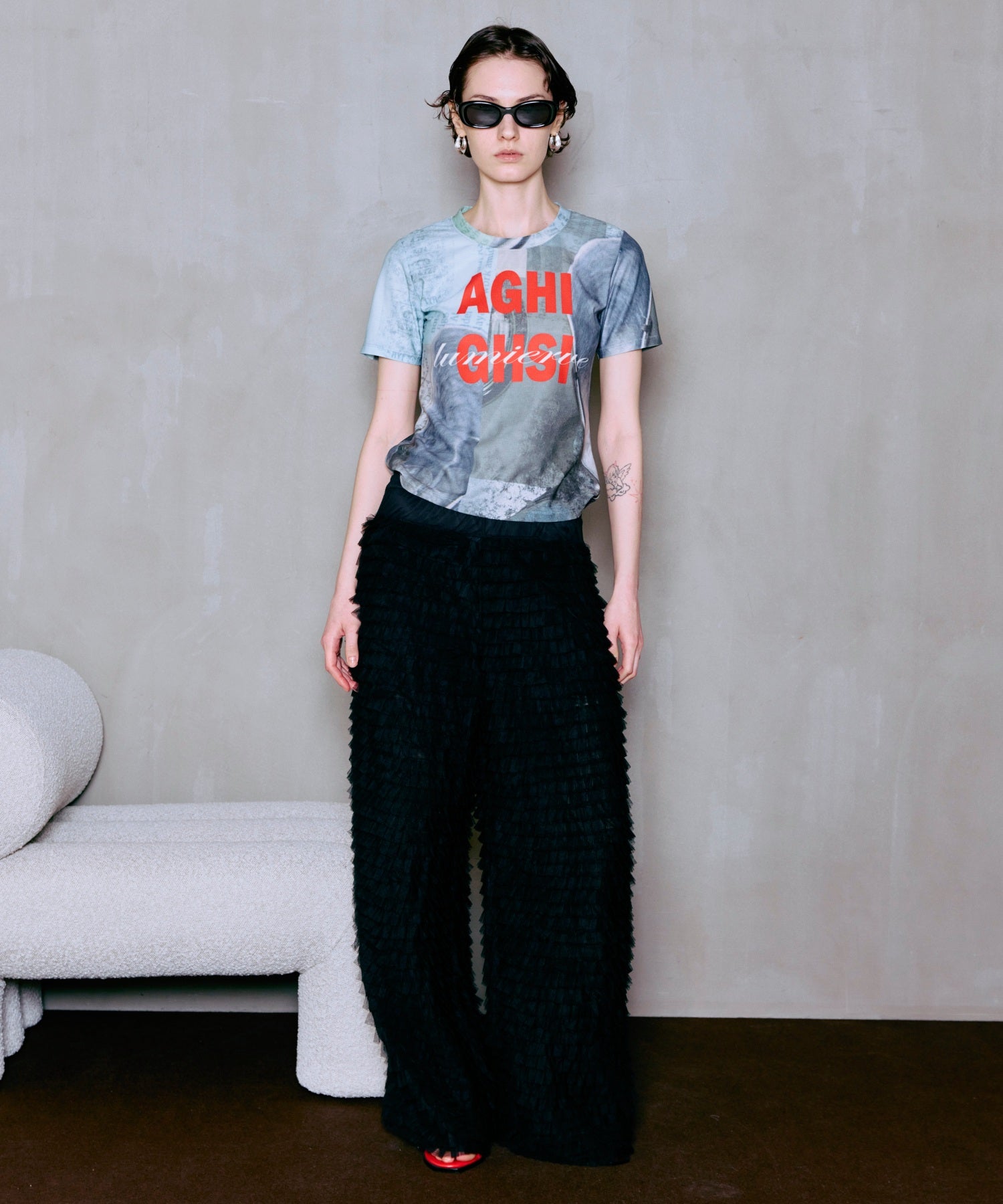 [2026Summer PRE-ORDER] Mesh Print Compact T-Shirt
