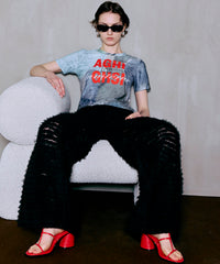 Mesh Print Compact T-Shirt
