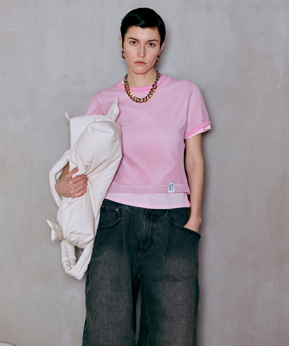 Mesh Layered T-Shirt
