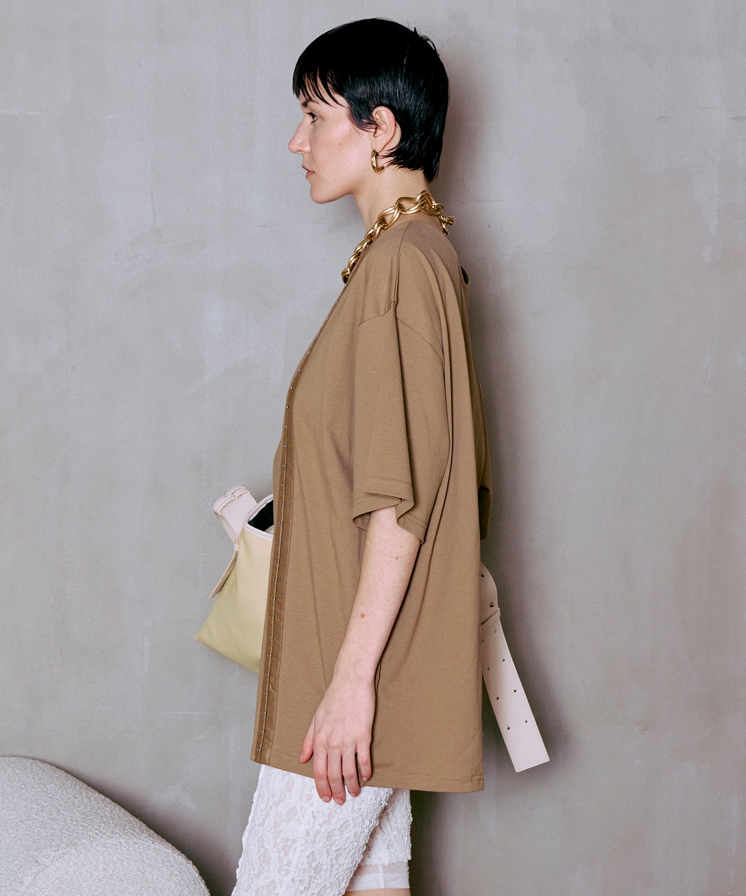Hook-and-Eye Big Over T-Shirt