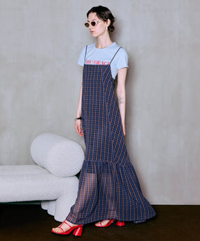 【PRE-ORDER】Multi Check Cami Dress