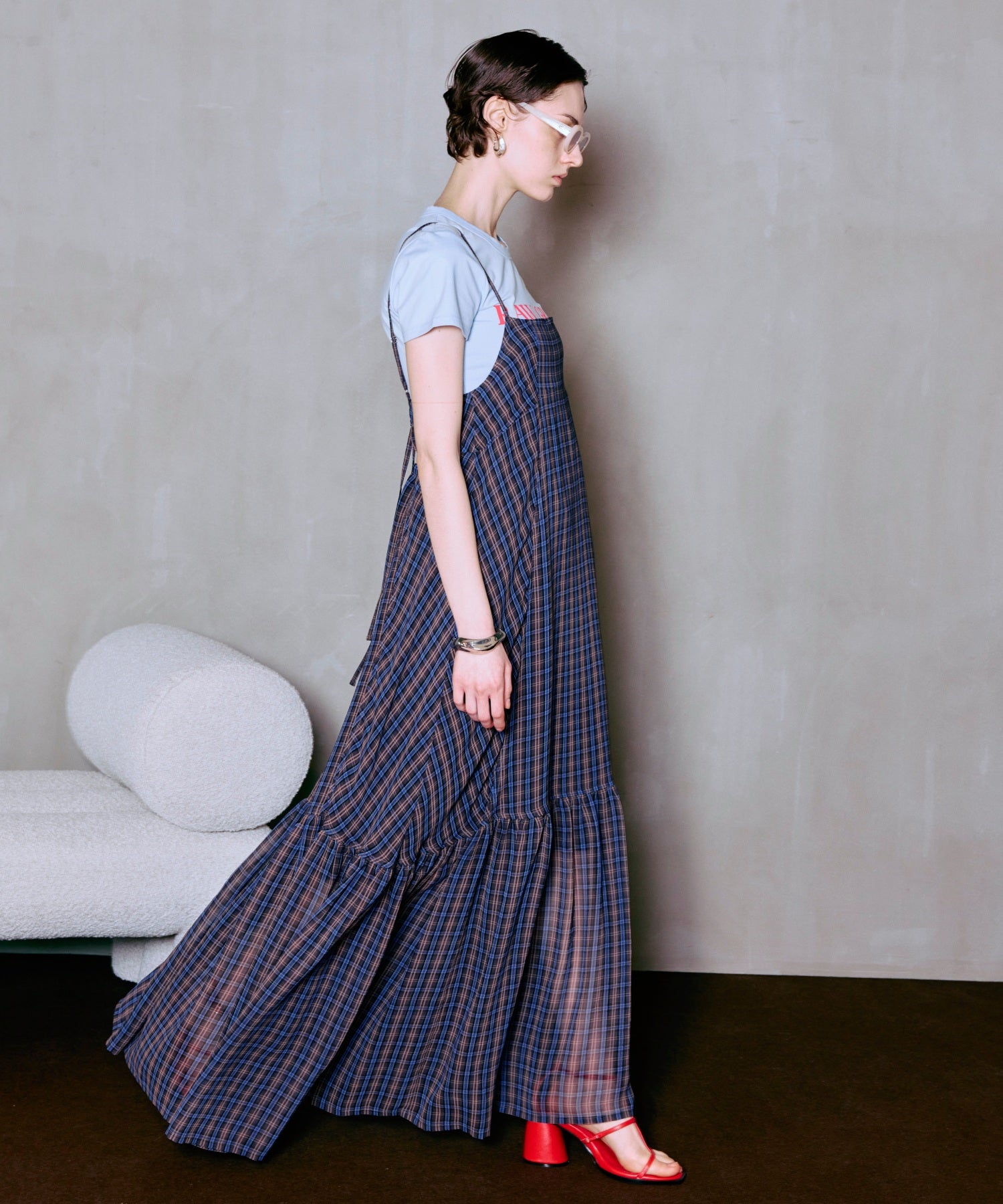 【PRE-ORDER】Multi Check Cami Dress