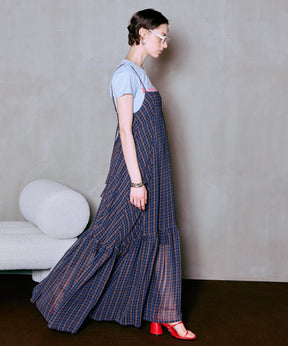 【PRE-ORDER】Multi Check Cami Dress