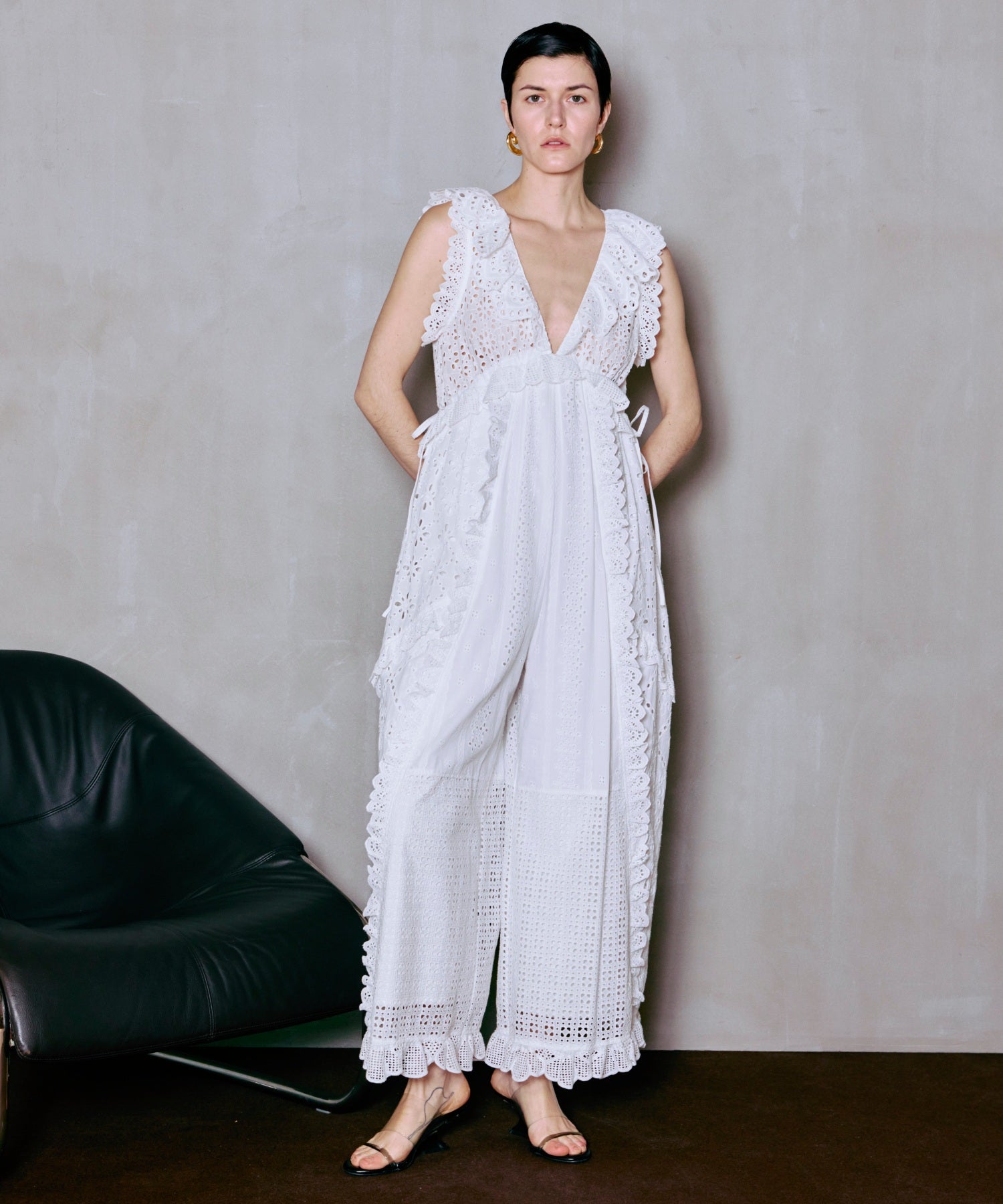 PRE-ORDER】Lace Patch Rompers