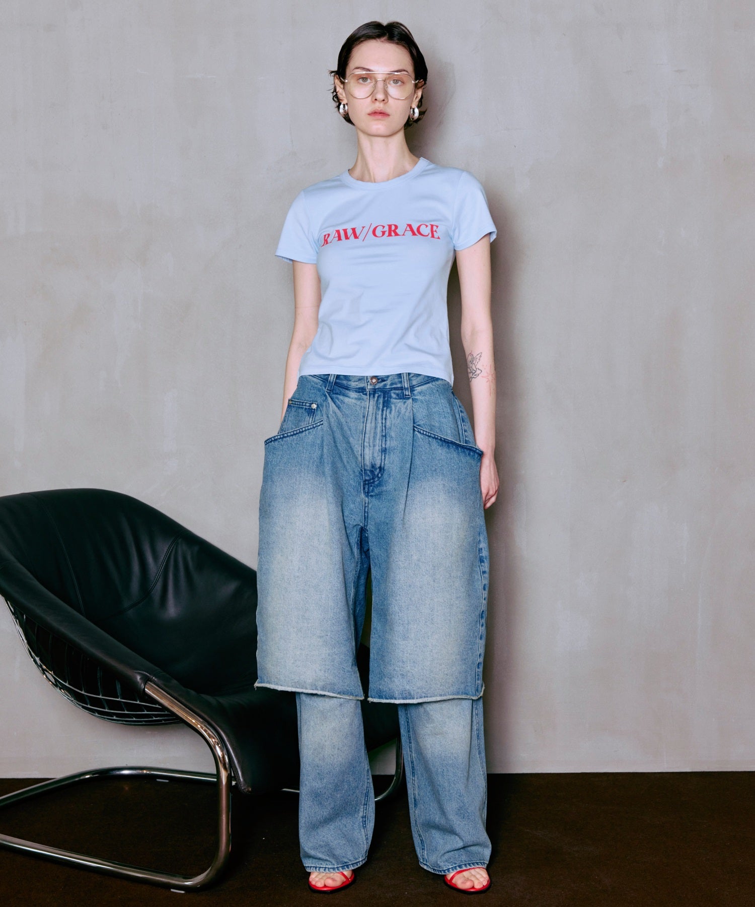 PRE-ORDER】Layered Denim Pants