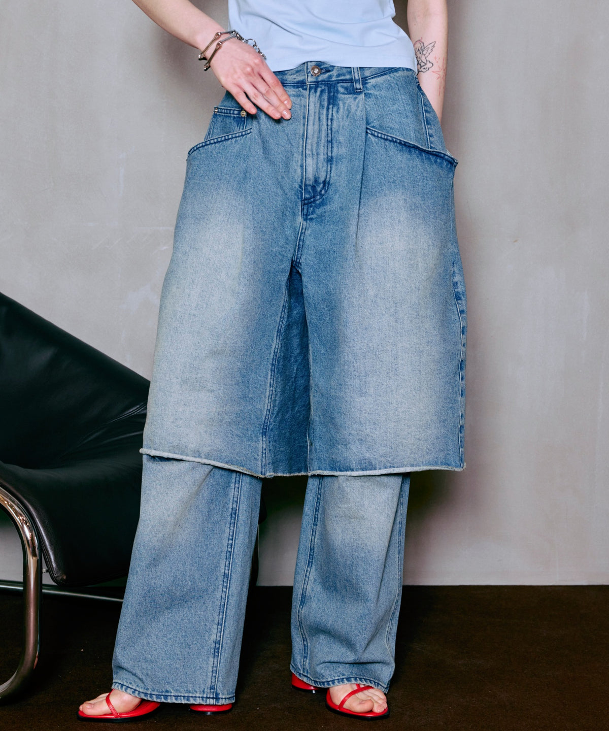 【2026Summer PRE-ORDER】Layered Denim Pants