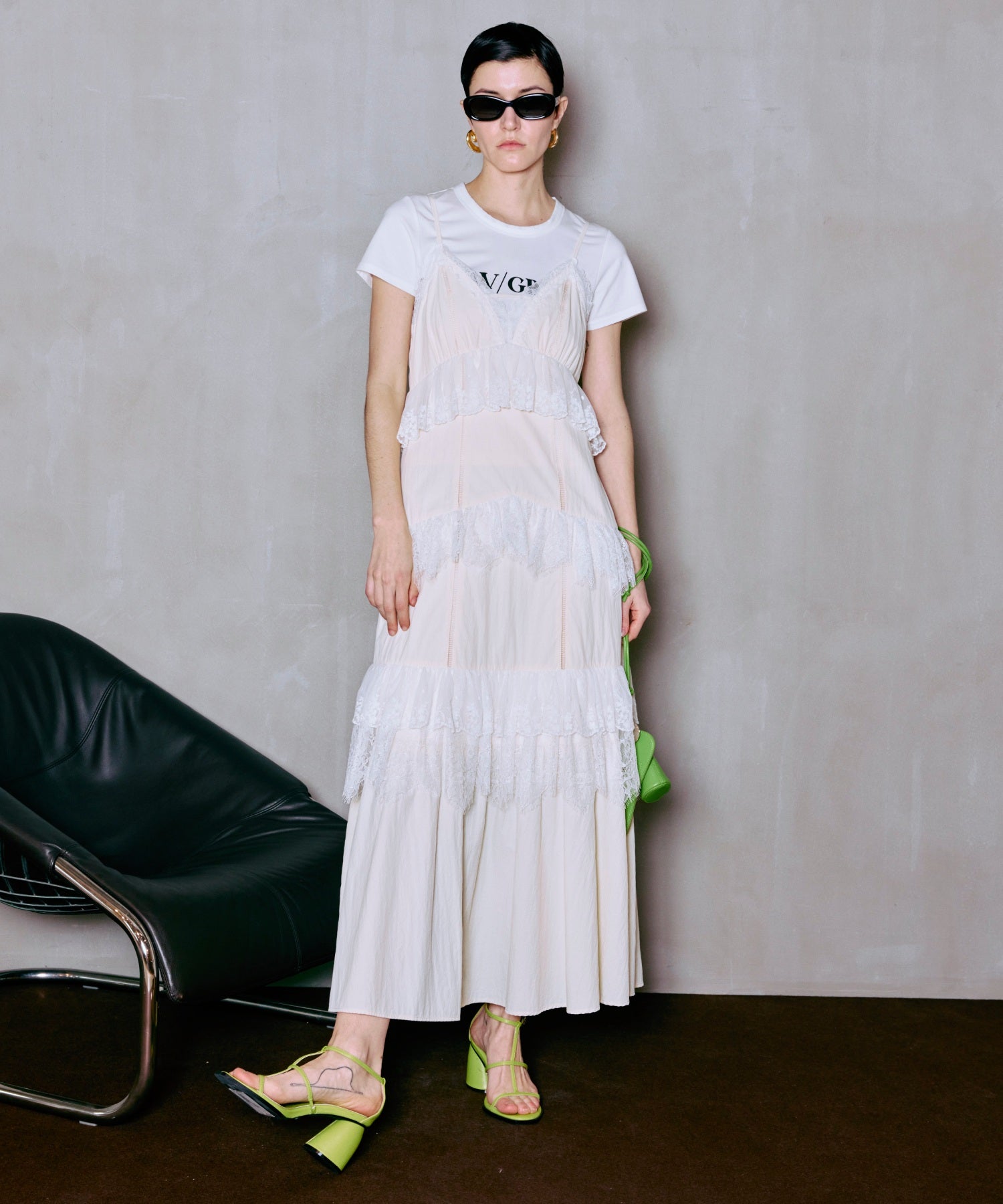 [2026夏季预购] 蕾丝分层吊带连衣裙