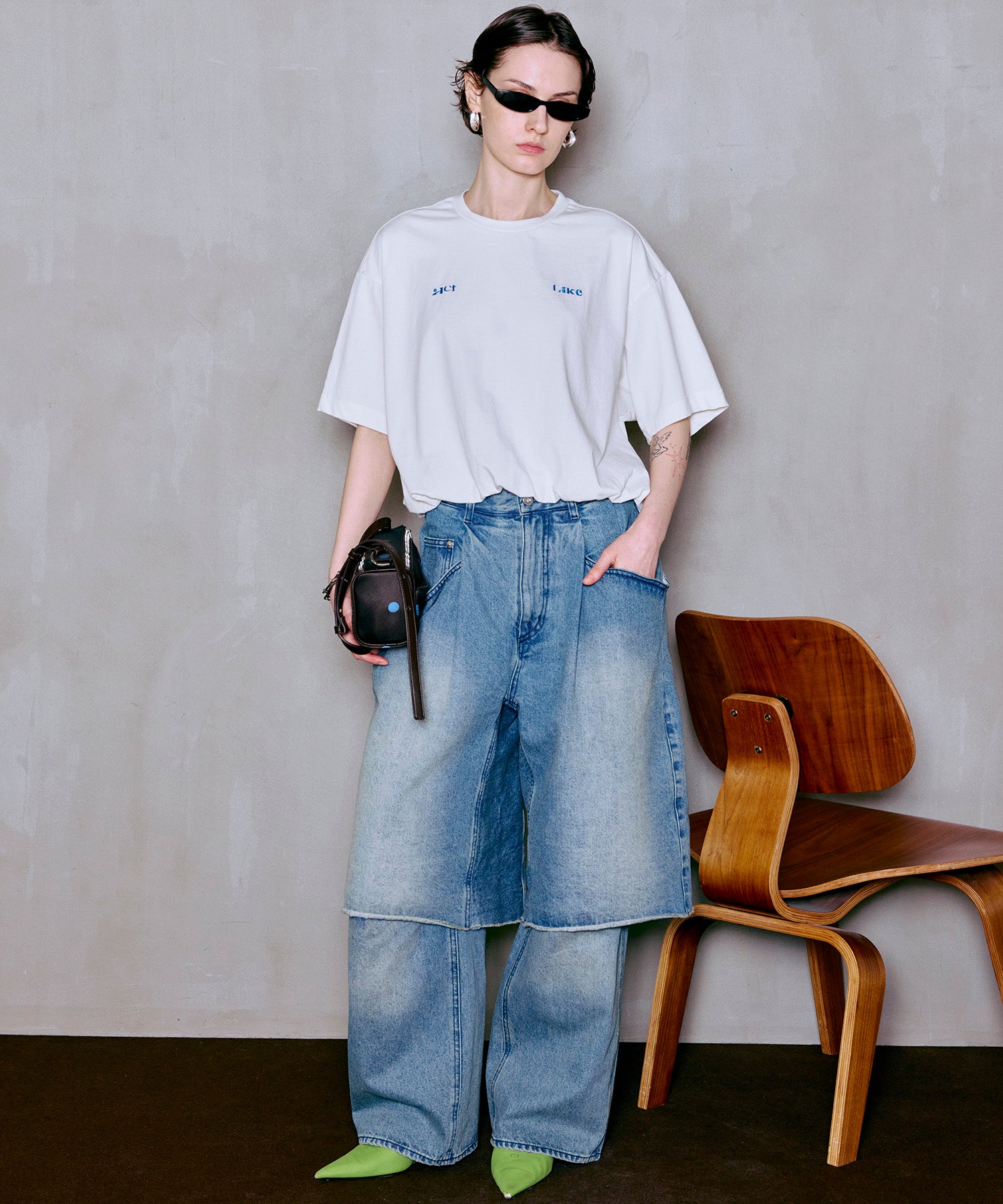 PRE-ORDER】Layered Denim Pants